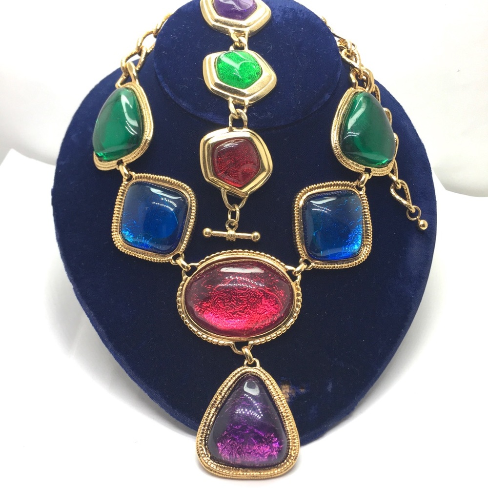 Vtg Kjl Avon Caprianti Collection Necklace Bracel… - image 1